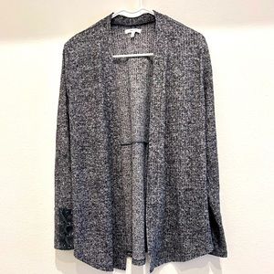 Women’s Long sleeve cardigan open front thin spring heather gray